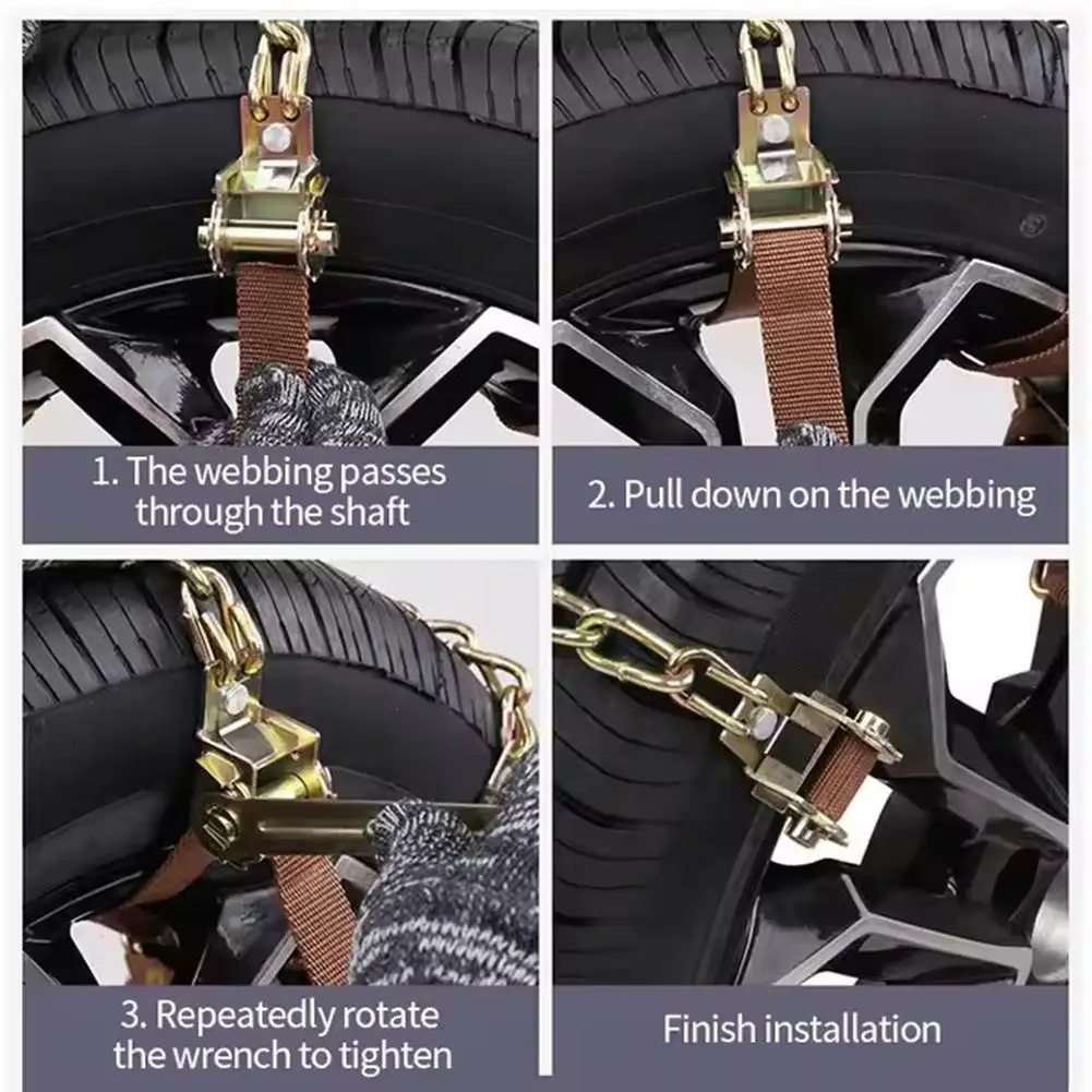 Car Tire Snow Chain Universal Car Accessories Emergency Winter Anti-skid Tires Chain Tool