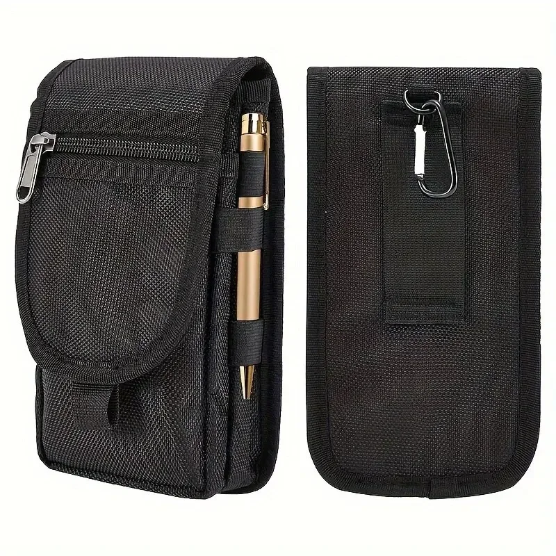 Versatile Casual Waist Bag with Flip-Top and Pen Holder