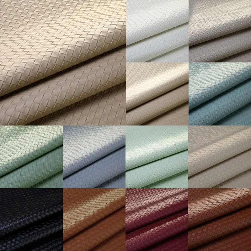 100x137cm Woven Pattern Synthetic Leather Fabric Soft PU Leather Sewing Diy Sofa Background Car Interior Upholstery Home Decor leather fabric vinyl fabric vinyl sewing fabric