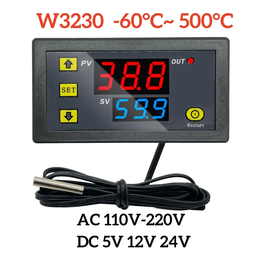 JUJNE USB 5V-12V Temperaturregler Heizung Thermostat 3-fach