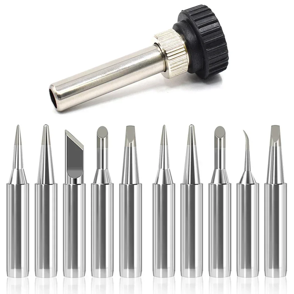 Soldering Station Iron Handle Adapter for ESD 852D 936 937D 898D 907 HAKKO 5Pcs Solder Tips
