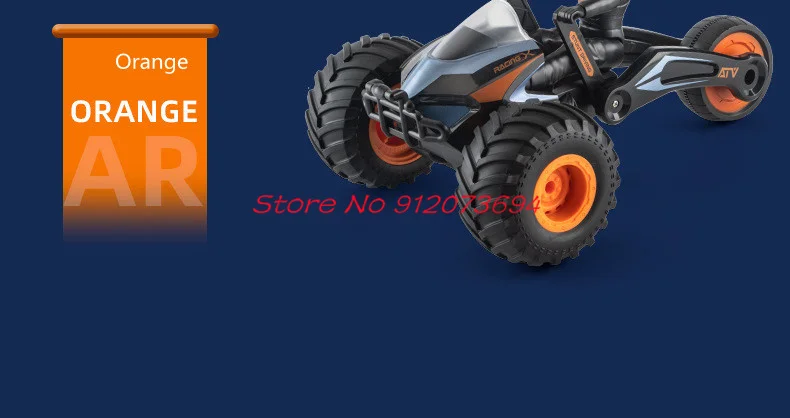 Deformación de modo dual Control remoto de alta velocidad motocicleta 30 minutos iluminación fría y efecto de sonido 360 °   Coche triciclo RC giratorio