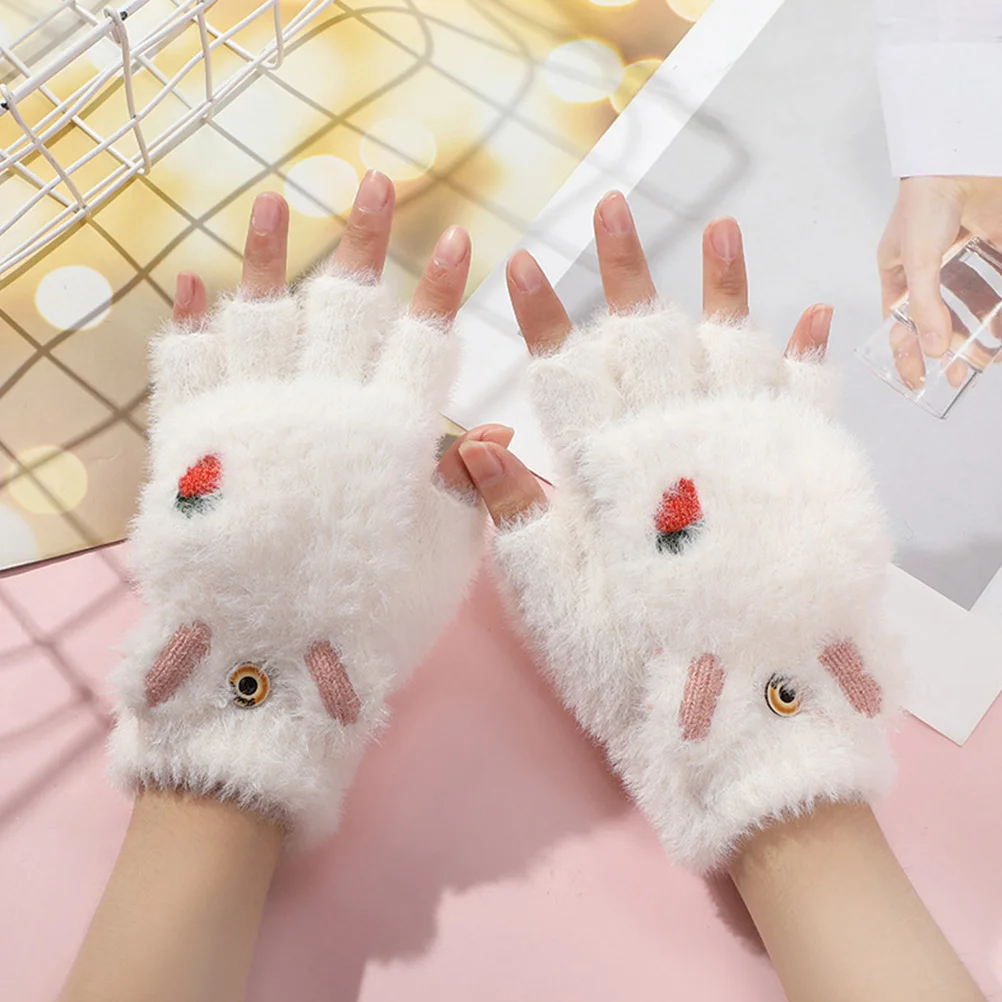 

Gloves for Kids Cartoon Warm Keeping Hands Thickened Women Winter Imitation Child