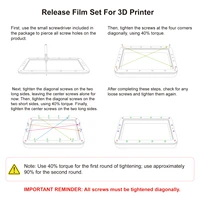 Anycubic Photon Mono 2/Mono 4 ฟิล์ม FEP 2 ชิ้นเรซิ่น Vat FEP 3D เครื่องพิมพ์อุปกรณ์เสริม, photon Mono 2/4 UV DLP LCD เรซิ่น 3D เครื่องพิมพ์ 6