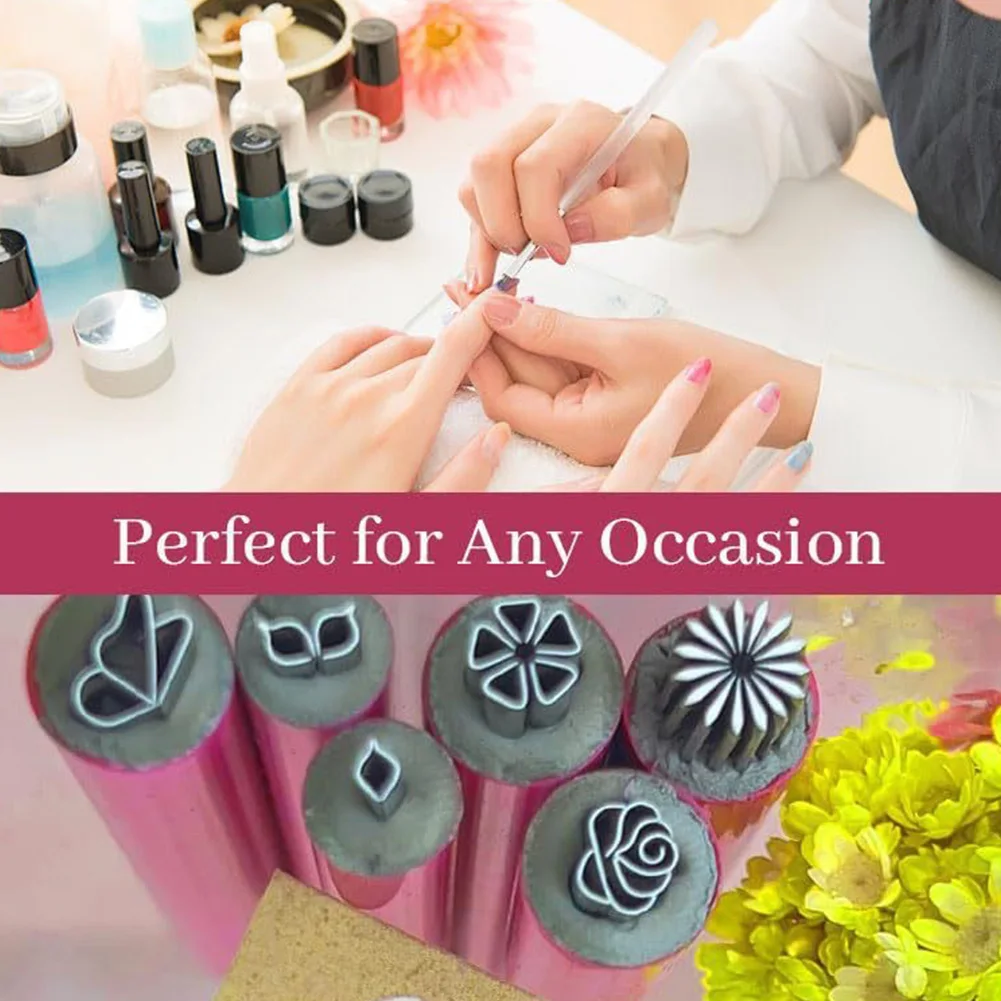 16Pcs Nail Art Stamp Pen Set Nail Art Stamper Kit with Different Patterns Dotting Tools Simple Design for Women Girls
