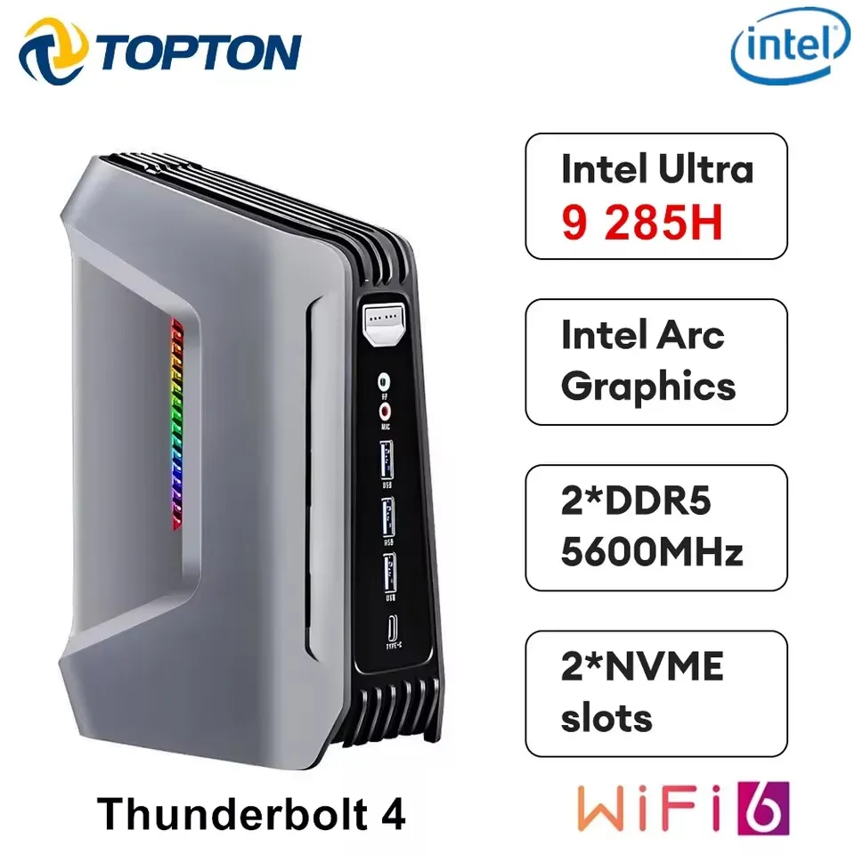 Topton F12 AIゲーミングミニPC Intel Core Ultra 9 285H/7 255H