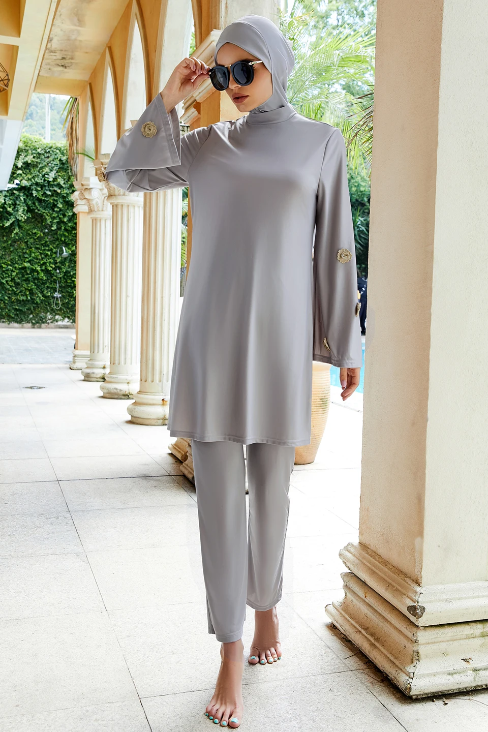Burkini Muslim Swimwear 2023 Swimming Suit For Women Modest Swimsuit Islamic Clothing Sets Fashion Abaya Long Dress With Hijab