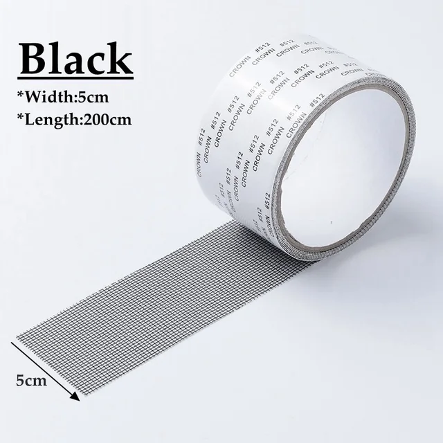 Cinta De Reparación Para Mosquiteras | Tejido De Fibra De Vidrio 5cm X 200cm, Adhesivo Resistente Al Agua