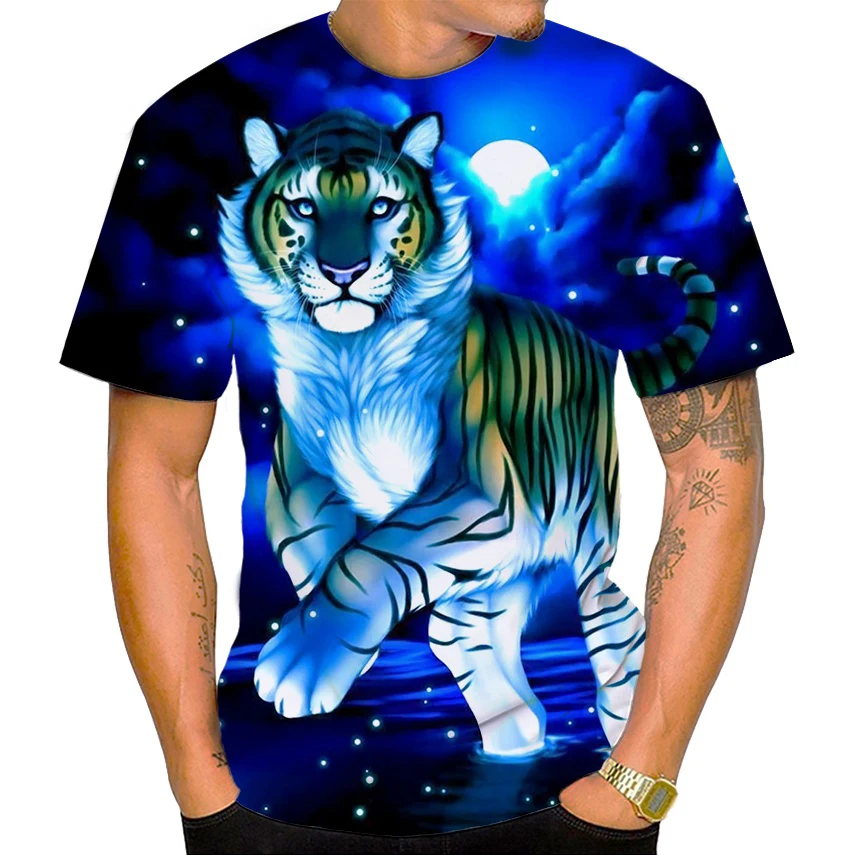 

New Fashion Men's and Women's 3d Printing Summer T Shirt Animal Tops Tees