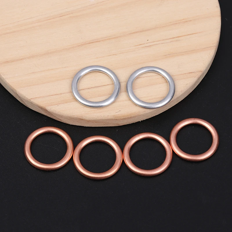 10pcs Car Oil Pan Drain Gasket Drainage Bolt Pad Aluminum/ Copper Oil Drain Plug Gasket Replaceable Accessories oil drain plug gasket