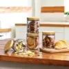 10 oz Thick Glass Jars with Bamboo Lids for Making Candles, Empty Food Storage Containers for Spice, Powder, Liquid 3