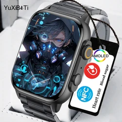 Reloj inteligente HK95 Ultra para hombre, accesorio de pulsera con esfera personalizada, Pantalla AMOLED de alta actualización, 2023 pulgadas, NFC, Bluetooth, llamadas, compatible con Apple, 2,0