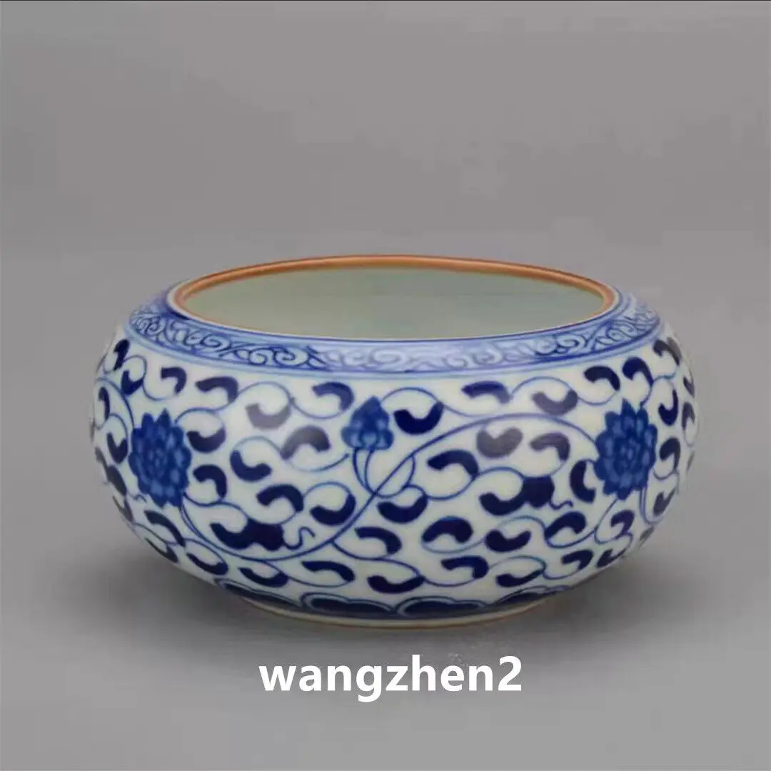 

Изысканный китайский фарфор сине-белый фарфоровый горшок с узором лотоса