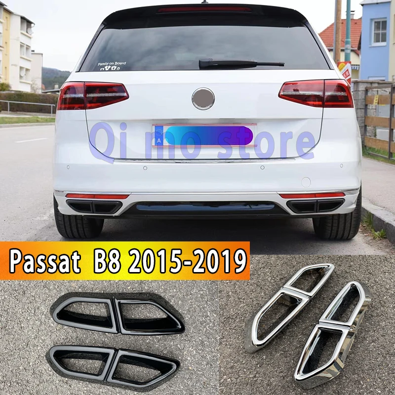 Для vw Passat B8 версия 2015-2019 R-line модификация задних выхлопных газов четыре отверстия