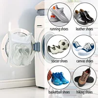 1/4pcs Sneaker Washing Machine Bag Mesh Washing Dryer Bag Portable Laundry Dryering Net Bags for Shoes Dryer Door Shoe Net Bag 1