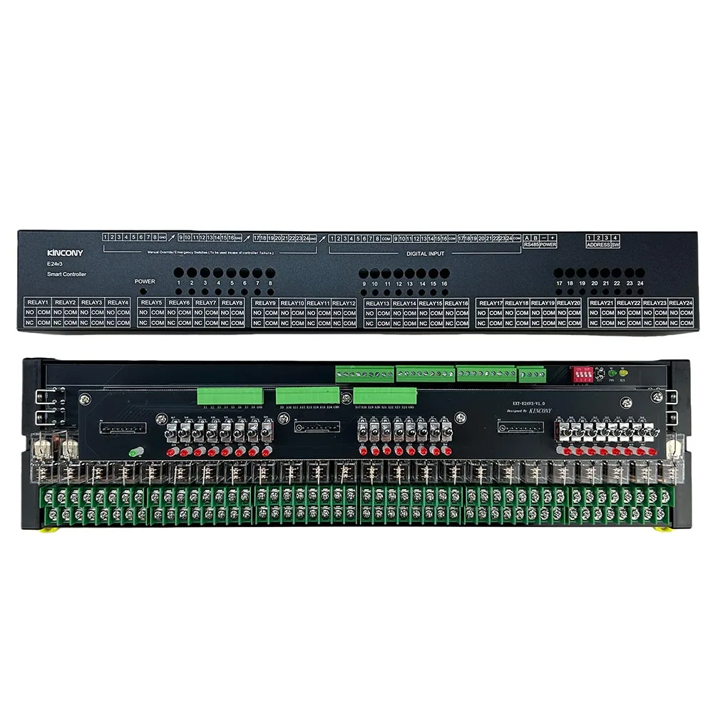 KinCony E24v3 16A Removable 12V/24V Relay RS485 Modbus Din Rail Relay ...