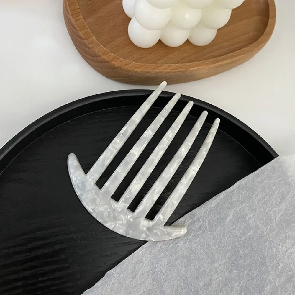 Wide Teeth Acetate Hair Combs Anti-static Traveling Colorful Hairdressing Comb Salon Styling 6 Teeth Massage Hair Brush 6