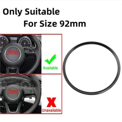 Luxury Car Steering Wheel Decoration Ring Trim Cover Sticker (Black)