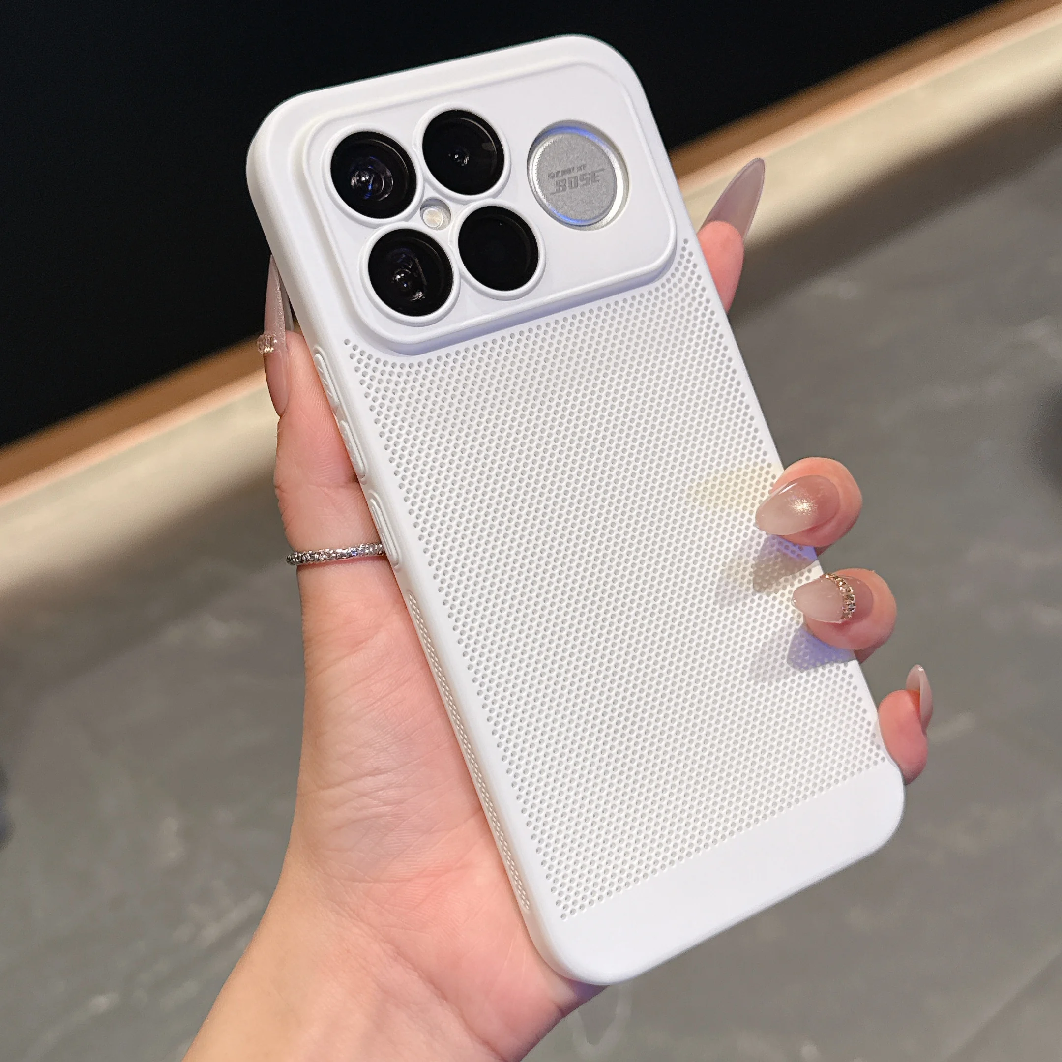Ultra Thin Heat Dissipation Full Lens Glass Protector Phone Case - Enhanced PC Protect Cover