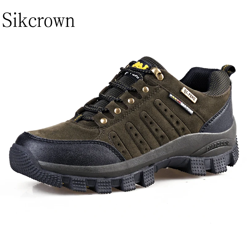

Army Green Men Shoes Casual Lace Up Hiking Waterproof Sport Work Boots Husband Professional Tactical Ankle Sneakers Safety Shoes