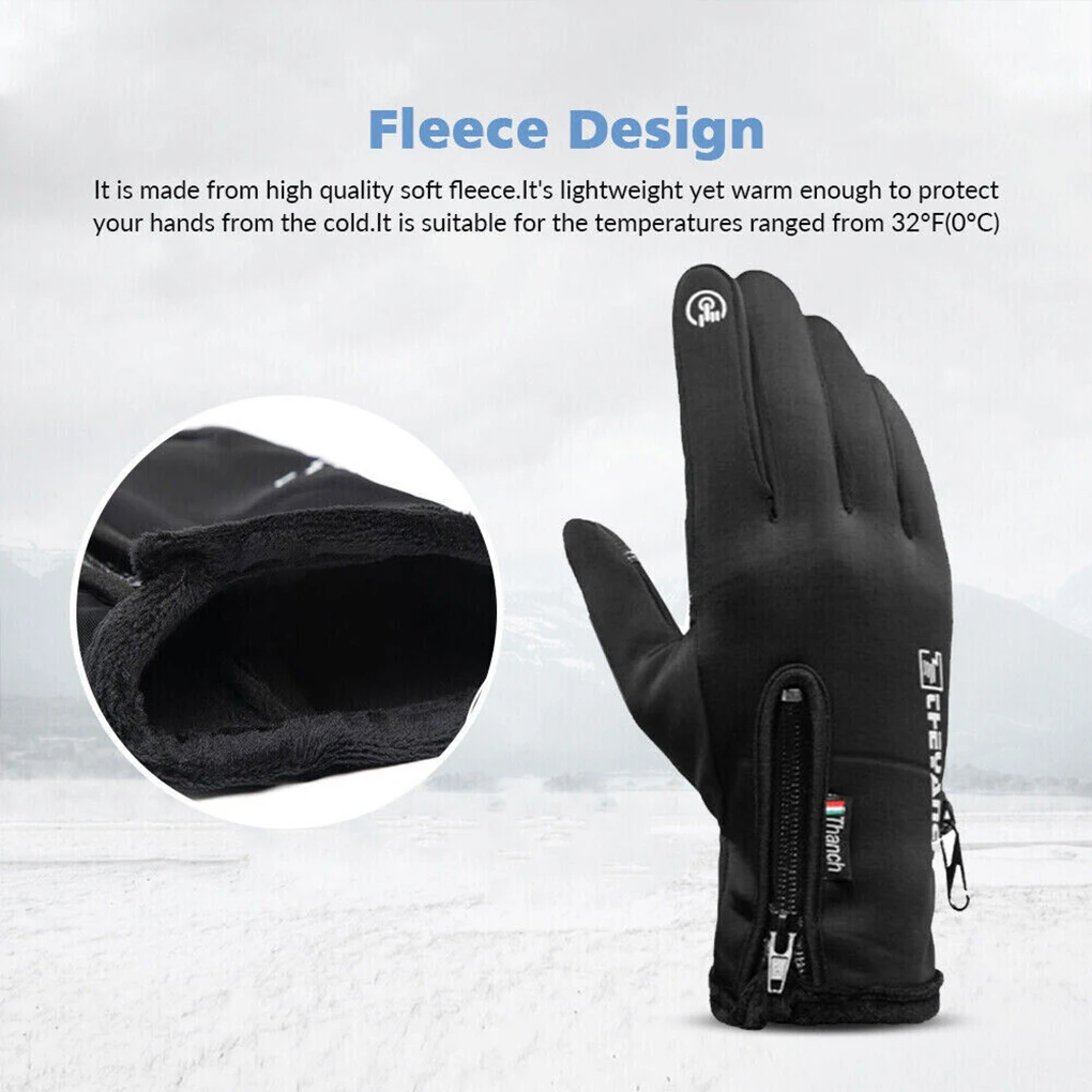 USB Winter Heating Gloves Thermal Waterproof Touch Screen Thermal Windproof Warm Gloves Cold Cycling Running Hiking Ski Gloves 5