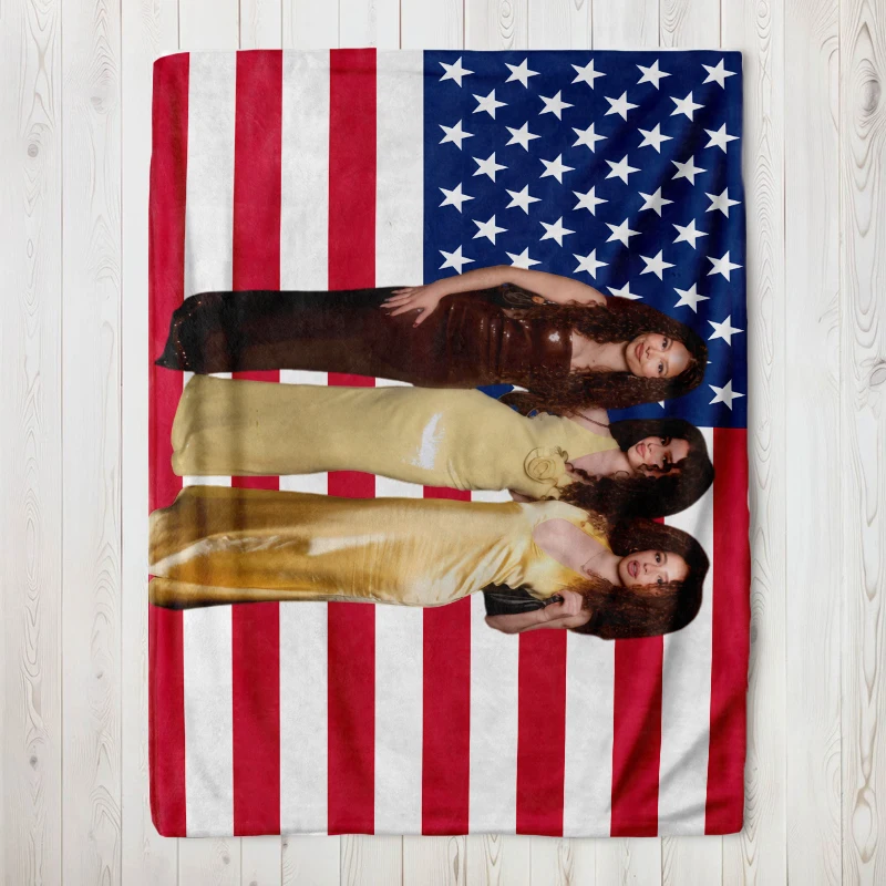130x150cm Kalogeras Sisters American Flag Blanket Wall Hanging  Room Decor Double Penetration For Room Decor Dormitory Decor 3
