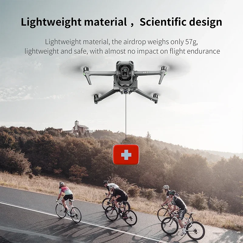 

Drone Airdrop System Max 400G Loading Weight Transport Delivery System Life Rescue Thrower Compatible For DJI Air 3 Drones
