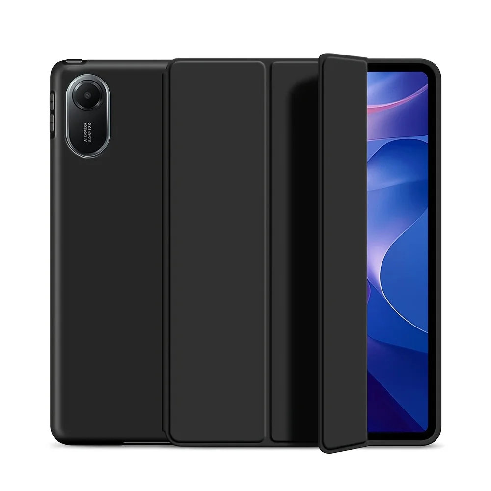 Premium PU Leather Flip Stand Smart Cover with Soft Silicone Back Shell