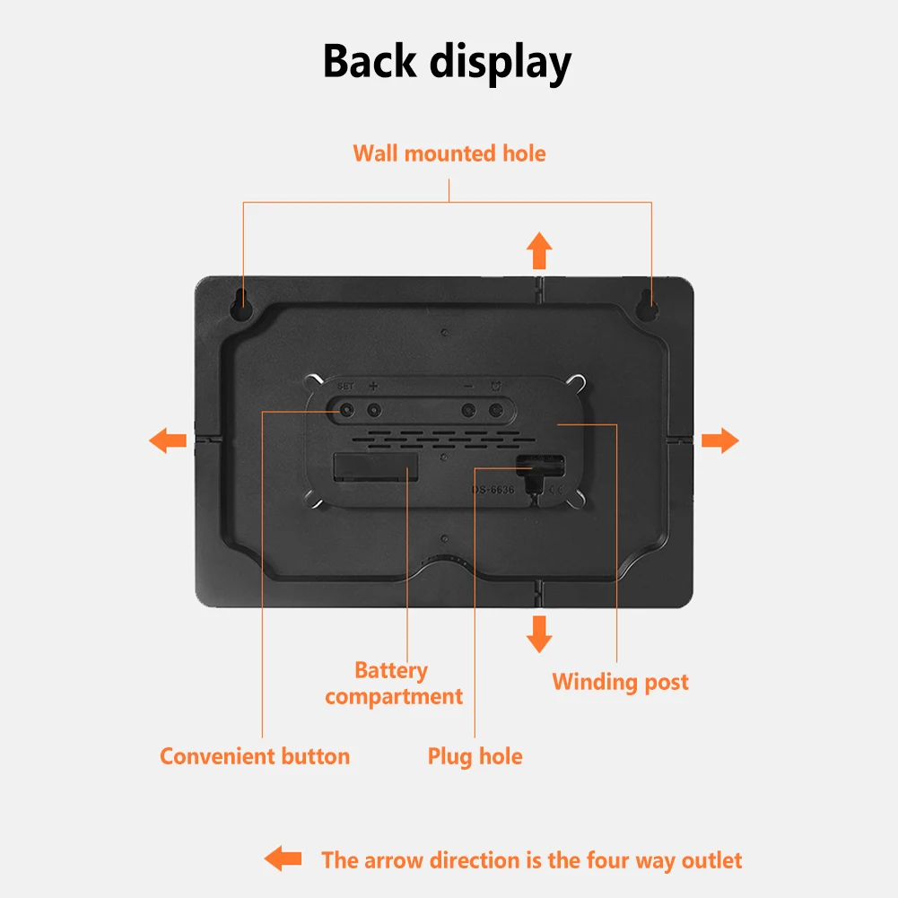Led Digital Wall Clock 12/24h Adjustable Brightness Temperature Humidity Display Table Alarm Clock Home Decor Wall Clocks digital wall clock