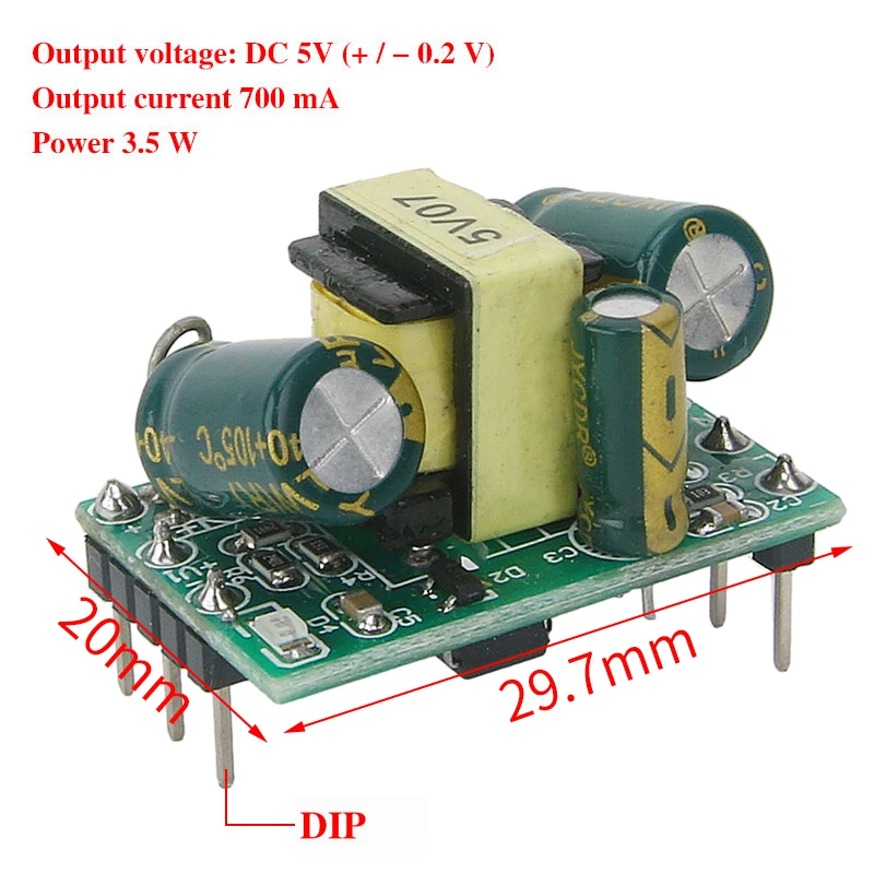 Power Supply Module AC-DC 3.3V/5V/12V Precision Buck Converter AC 220v to 5v DC step down Transformer 1A 12W