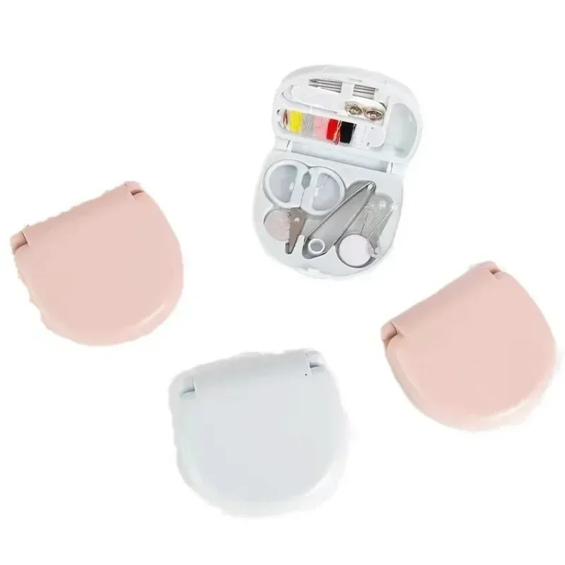 ABS Nordic Style Mini Portable Sewing Kit Pocket Size Travel Sewing Set with Essential Tools Scissor Thread Needles Buttons