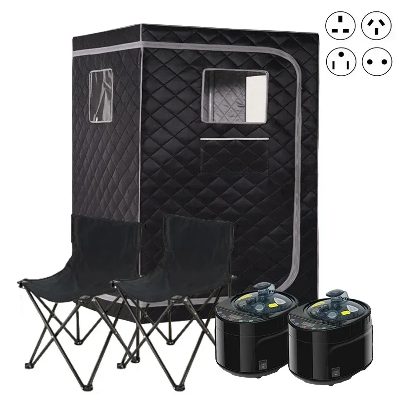 Full Size Steam Sauna Set Large Space Home Spa With Steamer EU US AU UK Plug for Relaxation Detox 2