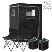 Full Size Steam Sauna Set Large Space Home Spa With Steamer EU US AU UK Plug for Relaxation Detox 2