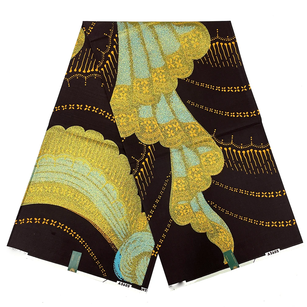 

Новинка 2024 года, великолепная африканская восковая ткань из 100% хлопка высокого качества с восковым принтом, ткань Анкары для шитья женских фотоплатьев