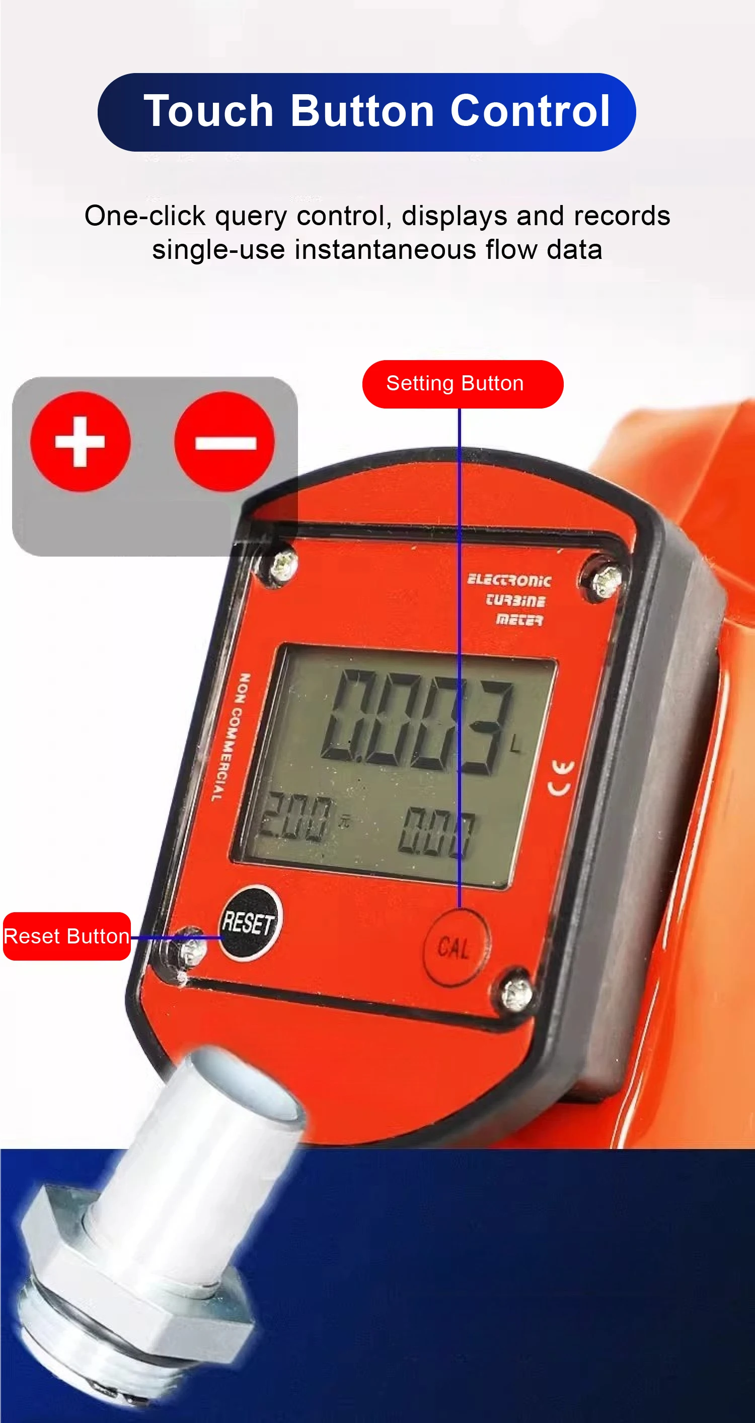 Automatic Diesel Fuel Nozzle Digital Flow Meter Oil Transfer Gun for Farm Truck