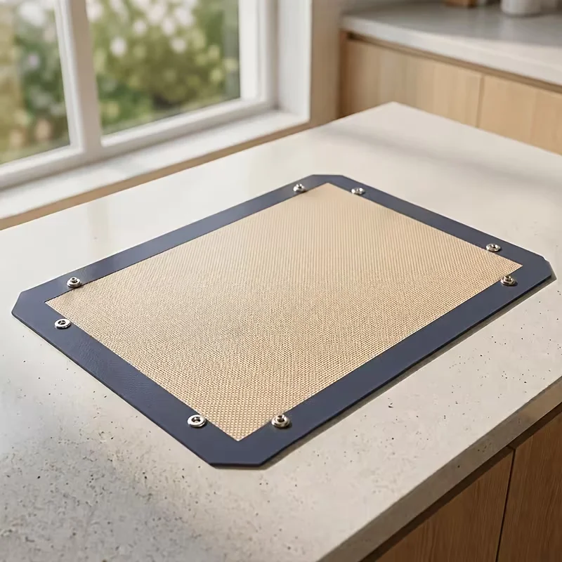 Premium Reusable Silicone Baking Mat with Buttoned Design - Heat-Resistant, Large Size