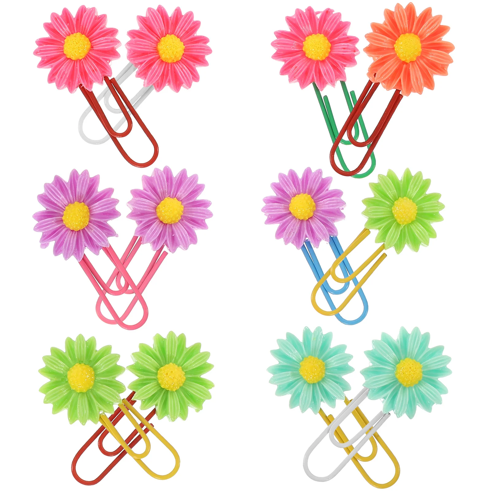 

Stobok Flower Paperclips Creative File Clip Vintage Paper Clip Decorative File Clips Colored Paper Clips Bookmark Marking