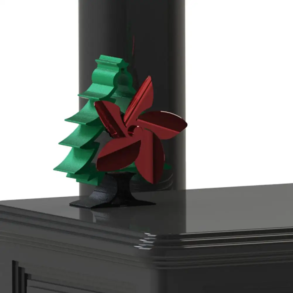 5-Blade Fireplace Stove Fan Christmas Tree Shape Unpowered Fan for Stove  Fans Wood Large Fireplace-f-stove Pellet Stoves Eco fan - AliExpress