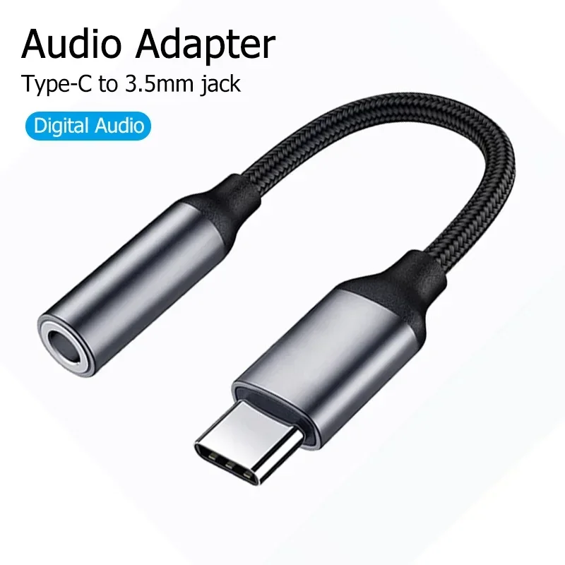 USB to 3.5mm Adapter USB Type-C to 3.5mm Jack Audio Adapter Cable for Samsung Galaxy S23 S22 S24 Ultra Earphone Converter for Google Pixel 7a 7 8 Pro