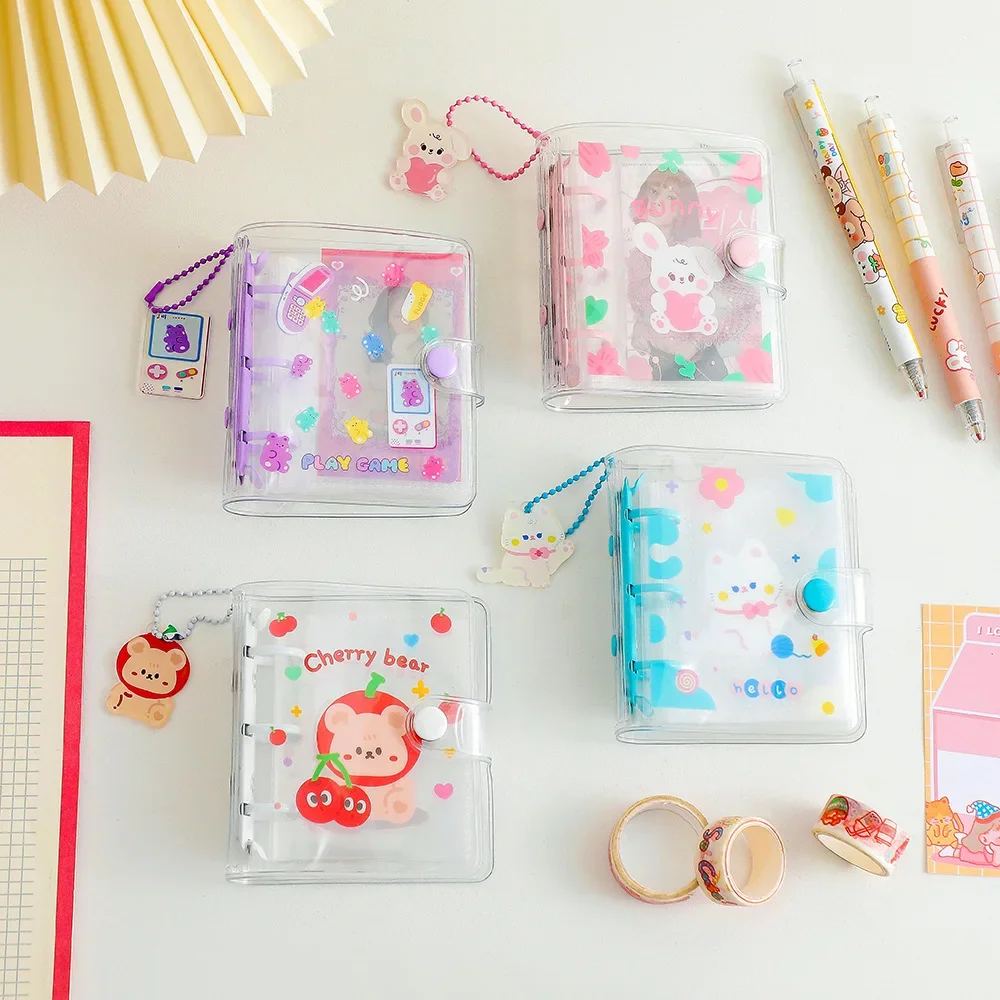 INS Cartoon Space Binder Card Holder Book Protable Transparent Album Girl DIY Idol Small Card Collection Book