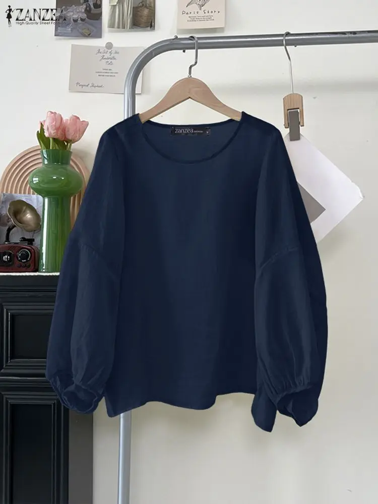 Women Long Sleeve White Casual Blouse Autumn Office Top