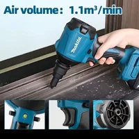 Souffleur d'air sans fil Makita DAS180 18V, machine multifonction pour dépoussiérer avec buse, pistolet de dépoussiérage, outil de gonflage 2