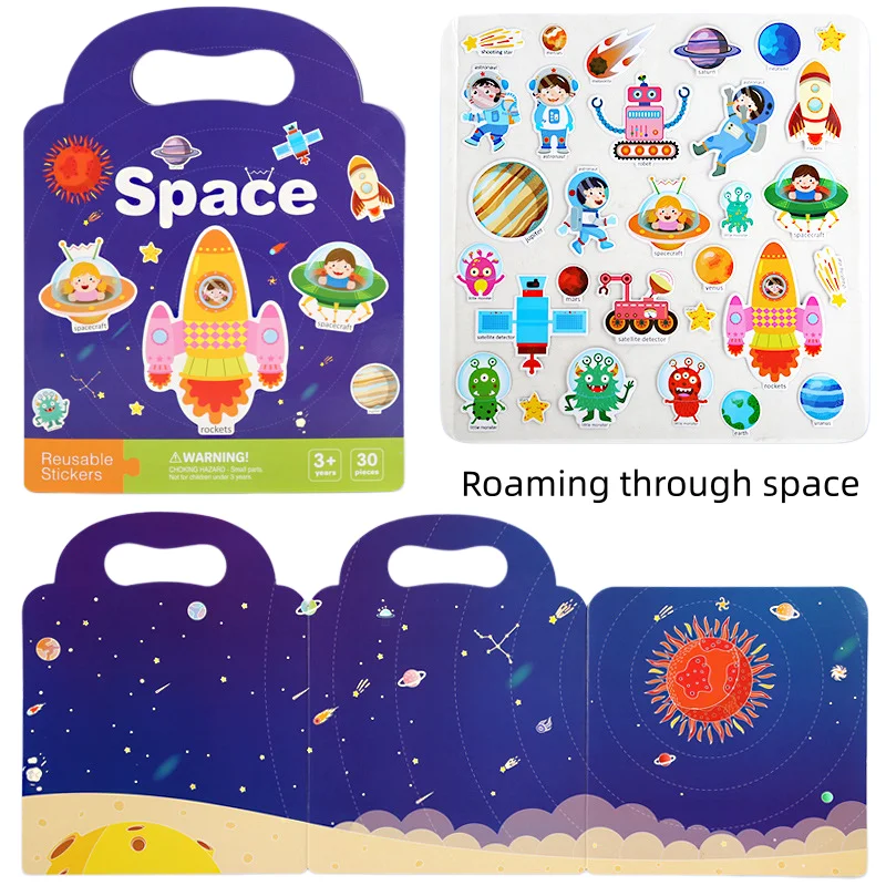Reusable Toddler Sticker Book 6 Pack Educational Activity Set_voghion.com