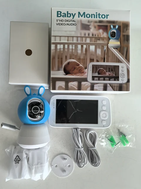4.5Inch Screen 4MP Temperature Monitoring Intercom Baby Monitor  Wireless PTZ Night Vision Feeding Remind BabySitter Baby Camera 1