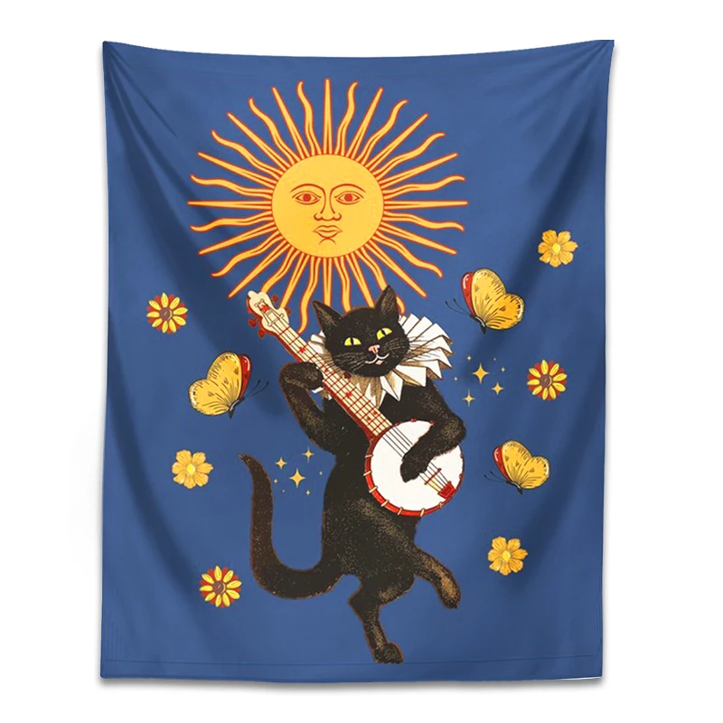 Party Decorations Tapestry Decorations Party Cat Tapestry Wall Hanging for Children's Room Girls Dorm