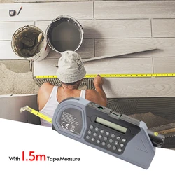 MINI Multifunction Tape Messure Laser Level Measuring Tool with Calculator Building straight line measurement level HT2654
