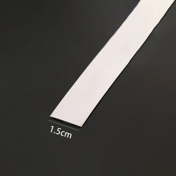 5/10 เมตรสติ๊กเกอร์ติดผนังสแตนเลสสตีลแบน Self Adhesive ห้องนั่งเล่นตกแต่งกระจกสําหรับ Home Wall EDGE Strip 13