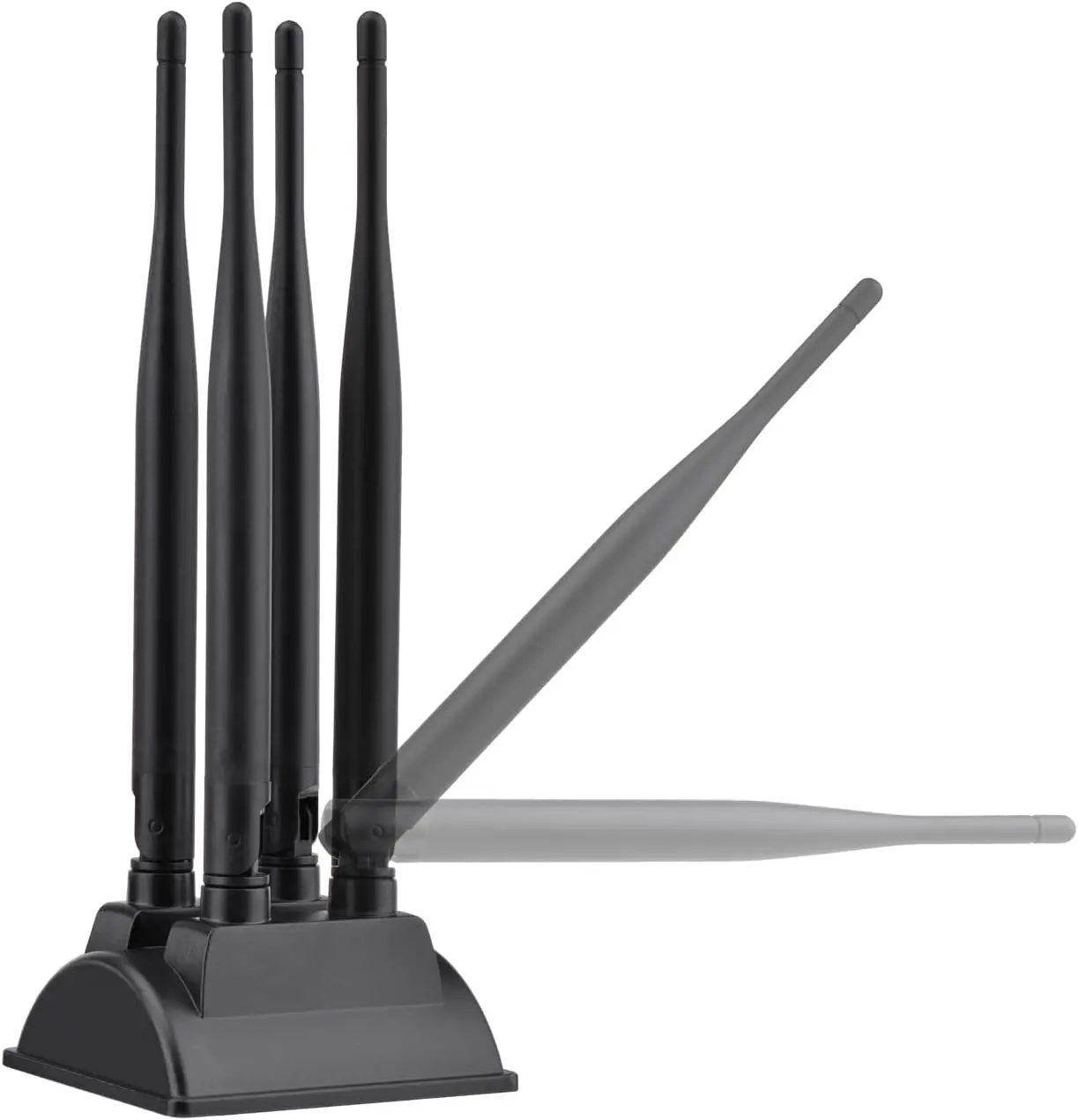 듀얼 밴드 WiFi6 안테나 2.4GHz 5GHz,4 RP-SMA 커넥터 PC 데스크탑 컴퓨터용 자기 베이스 PCIe 블루투스 카드 무선 라우터