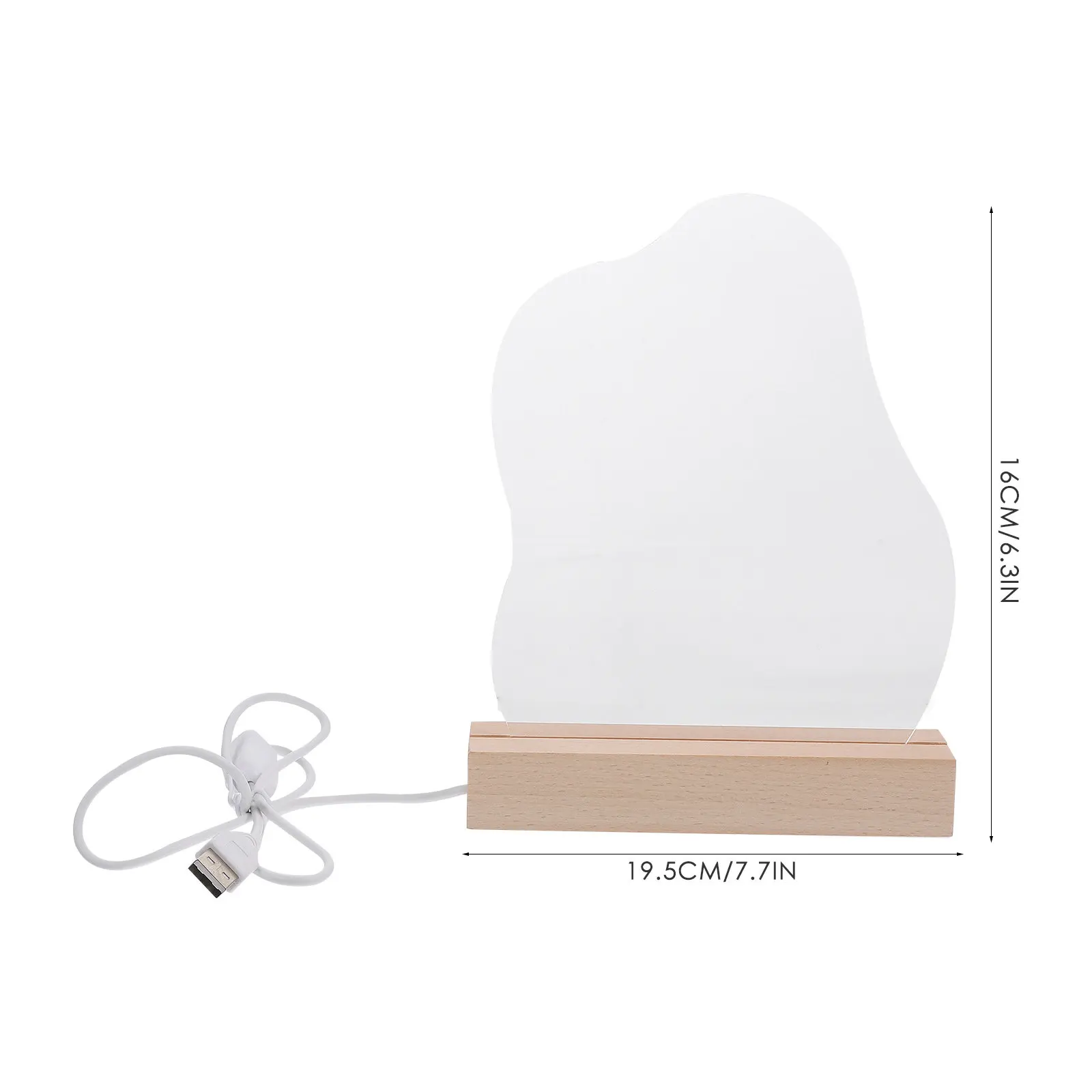 LED 아크릴 드라이 이레이저 보드, 따뜻한 조명 야간등 포함, 침실, 서재, 홈 오피스 테이블탑 메시지 작성 보드
