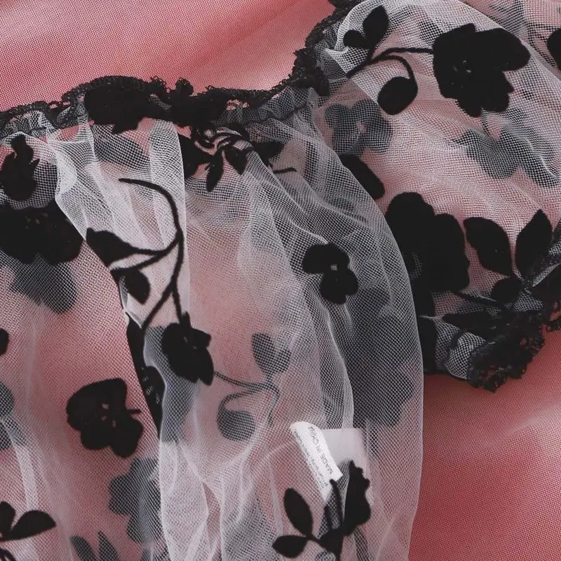 Lingerie Sexy Fleurs Broderie Dentelle Soutien-Gorge Culotte Sous-Vêtements Femmes Ensemble Transparent Mesh Lingerie Érotique Vêtements De Nuit Sexy_voghion.com
